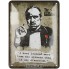 Placa metalica 15X20 The Godfather -Learn from the Streets
